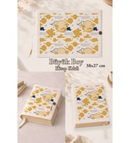 Golden Japanese Clouds 38x27 cm Büyük Boy Kitap Kılıfı Rahle Boy Uyumlu