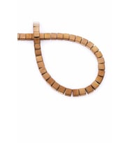 Hematit Doğal Taş Parlak Kahverengi Kare Kesim 6x6mm Dizi