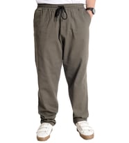 Mode XL Büyük Beden Erkek Gabardin Kargo Jogger Pantolon Doğa 21928 Haki