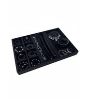 Lizbon Model Süet Kumaş Siyah Renk 24/34 Cm Takı Sergileme Standı