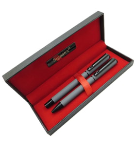 Signator® T416 Gri Kalem Seti  İsme Özel Kalem  Hediyelik Kalem (Karışık)
