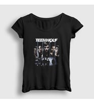 Presmono Kadın Siyah Poster Dizi Teen Wolf T-Shirt 338193tt
