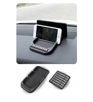 Araç İçi Kaydırmaz Ped 3D Numaratör Telefon Tutuculu Torpido Kaydırmaz (Siyah)