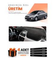 FIAT LİNEA URBAN (2015-2021) Uyumlu Torpido Koruma Örtüsü Oto Kılıfı - Siyah