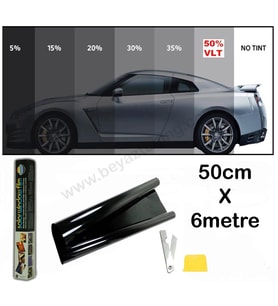 Cam Filmi 50 cm x 6 Mt. Dark Black %15