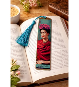 Sanatsal Tablo Temalı Metal Kitap Ayracı (Frida Kahlo)
