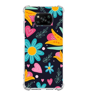 PrintiFy Poco X3 NFC Uyumlu Retro Color 1 Baskılı Şeffaf Köşe Korumalı Antişok Kılıf