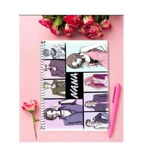 Nana Anime Defter 1 Adet Özel Tasarım A4 Boyutu 21*29 Cm Telli Çizgili Defter