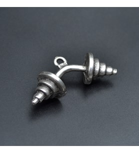 Halter - Dambıl Kolye Ucu - Antik Gümüş Kaplama - Kod:216
