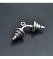 Halter - Dambıl Kolye Ucu - Antik Gümüş Kaplama - Kod:216