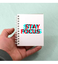 Stay Focus Motto Tasarım Hediyelik Not Defteri