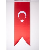 ZC Bayrak 50x150 Saten Kırlanğıç Türk Bayrağı Flama