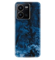 Vivo Y22 Kılıf Silikon Desen Özel Seri Blue Zigzag 1687