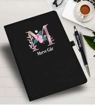 Kişiye Özel harf Tasarımlı  İsme Özel Defter ve Kalem