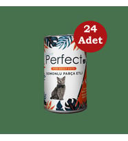 Perfect Somon Balıklı Parça Etli Yetişkin Kedi Konservesi 400 gr x 24 Adet
