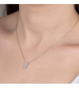 SWAROVSKİ TAŞLI SIRA TAŞ 925 AYAR GÜMÜŞ KOLYE