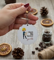 Kişiye Özel Mühendis Bey Anahtarlık Mühendisler Günü Hediyesi (Bej)