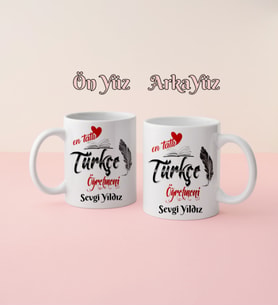 Türkçe Öğretmeni Kişiye Özel Kupa Bardak
