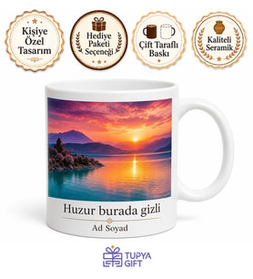 Van Gölü Gün Batımı Kupa Bardak - Doğa Manzara Hediye Bardak
