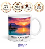 Van Gölü Gün Batımı Kupa Bardak - Doğa Manzara Hediye Bardak