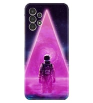 Samsung Galaxy M14 Kılıf Resimli Desenli Silikon Platinium Series Astro Purple2 1907