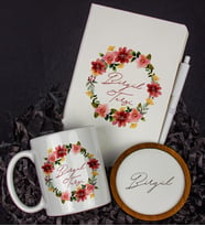 Kişiye Özel Defter Kalem Kupa Ve Bardak Altlığı Hediye Seti 103902 (Model 1)