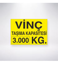 Vinç Taşıma Kapasitesi 3.000 KG 21x35 Arkası Yapışkanlı Levha