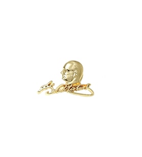 Atatürk Silüet Imza Tasarımlı Gold  Metal Yaka Rozeti 1 Adet (Çok Renkli)