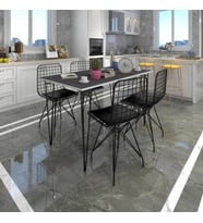 Knsz masa sandalye takımı hem75mazlum grisyh 100*070 4 sandalye syhsyh (Karışık)
