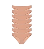 7 adet Süper Eko Set Likralı Kadın Slip Külot Ten