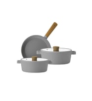 Neoflam Fika Gri Tencere ve Tava Seti 5 Parça D-NEOGS5
