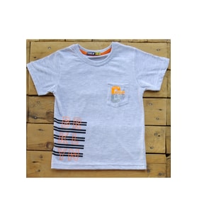 Tanem Kids Kısa Kollu Erkek Çocuk T-Shirt 5-7 Yaş Gri