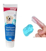 Bioline Biftekli Aromalı Kedi Ve Köpek Diş Macunu 100 Gr + Parmak Diş Fırçası
