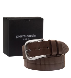 Pierre Cardin Deri Erkek Kemeri (En 4 cm)) PC4160 (Kahverengi)