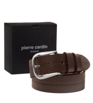 Pierre Cardin Deri Erkek Kemeri (En 4 cm)) PC4160 (Kahverengi)