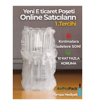 21x23 cm 100 adet Sütunlu Koruyucu Havalı Kargo Poşeti Airbag/Airbed/Şişirilebilir Ambalaj