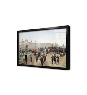 Plevne Savunması Çerçeveli Cam Tablo