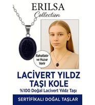 Sertifikalı Oval Lacivert Yıldız Taşı Kolye – Gece Işıltısı, Şans ve Ruhsal Koruma (Çok Renkli)