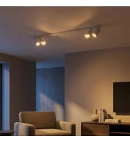 RİOLIGHT MODERN BEYAZ HAREKETLİ BAŞLIK 4XGU10 SIRALI LED SPOT AVİZE(AMPUL DAHİLDİR)UZUNLUK 120CM