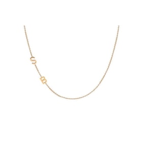925 Ayar Gümüş Harf Detaylı Kolye (Gold)