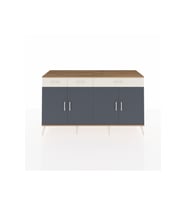 Kronos Konsol 4 Raflı 3 Çekmeceli 4 Kapaklı 176x59x99 Çam-Antrasit/Aytaşı