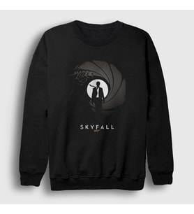 Presmono Unisex Siyah Skyfall Film James Bond Sweatshirt 258240tt