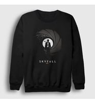 Presmono Unisex Siyah Skyfall Film James Bond Sweatshirt 258240tt