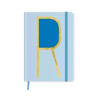 DEFFTER FABOOKS MONOGRAM HARF BASKILI LASTİKLİ SERT KAPAK ÇİZGİLİ DEFTER 168 SYF - R