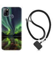 INFINIX Smart 4 5 6 Zero 8 S5 Pro Kılıf Boyun Askılı Silikon Kuzey Işıkları 1327