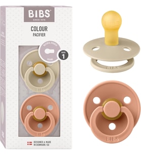 Colour İkili Kauçuk Emzik-Vanilla / Peach 0-6 Ay