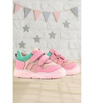 Rakerplus Schaggy Hakiki Deri Pembe Yeşil Bebek Spor Ayakkabı