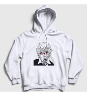 Presmono Unisex Beyaz Kurapika Anime Hunter X Hunter Kapüşonlu Sweatshirt 238947tt