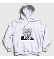 Presmono Unisex Beyaz Kurapika Anime Hunter X Hunter Kapüşonlu Sweatshirt 238947tt