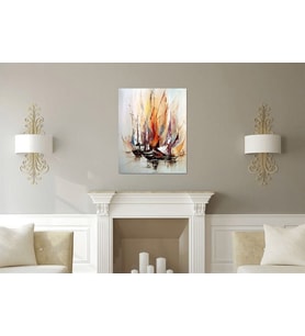 Tablolife Gemiler Yağlı Boya Dokulu Tablo 60X90,Çerçeve;Çerçevesiz